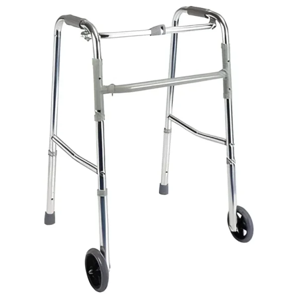 Andador Plegable Medical Care ajustable con ruedas frontales