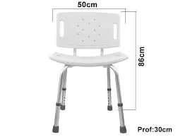 203 Silla para Ducha Medical Care con Respaldo y ajustable de altura