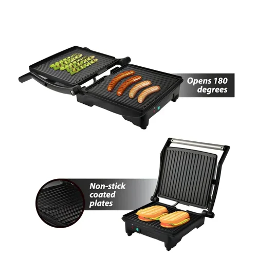 Parrilla Eléctrica Premium para Panini de cuatro rebanadas