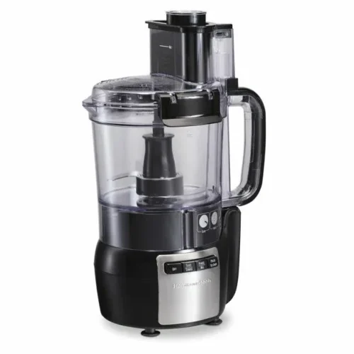 Procesador Hamilton Beach de alimentos de 10 tazas negro y acero inoxidable