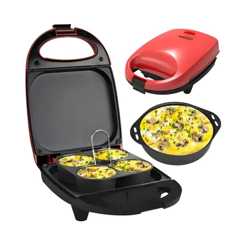 07 Maquina Brentwood para hacer huevos con accesorios color rojo