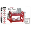 11 Escurridor de Platos de 2 niveles Abm Rojo