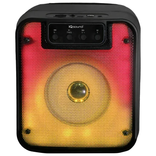 Bocina Supersonic recargable con tecnología TWS con espectáculo de luces LED