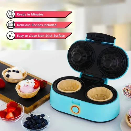Máquina Brentwood Doble para Tazones de Waffles Bowl